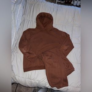 BAGGY RELAXED FIT: Gap Sweatsuit (Hoodie and Pants) Brown